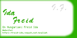 ida freid business card